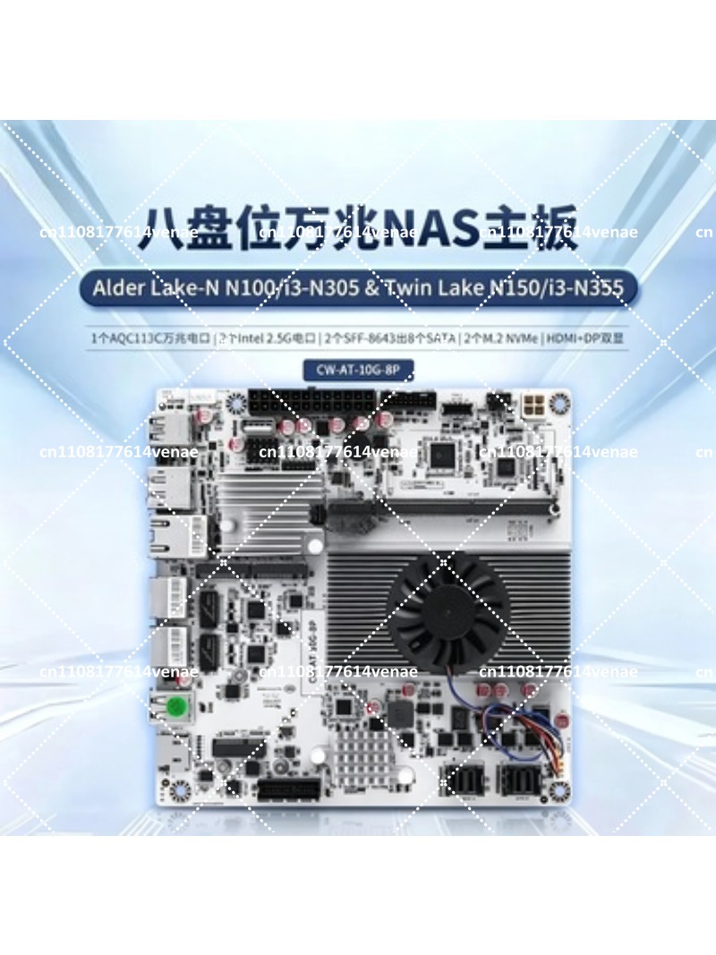 NAS Motherboard 8-Bay with N10 - Nas Motherboard 8 Sata Mini Itx 评论和价格
