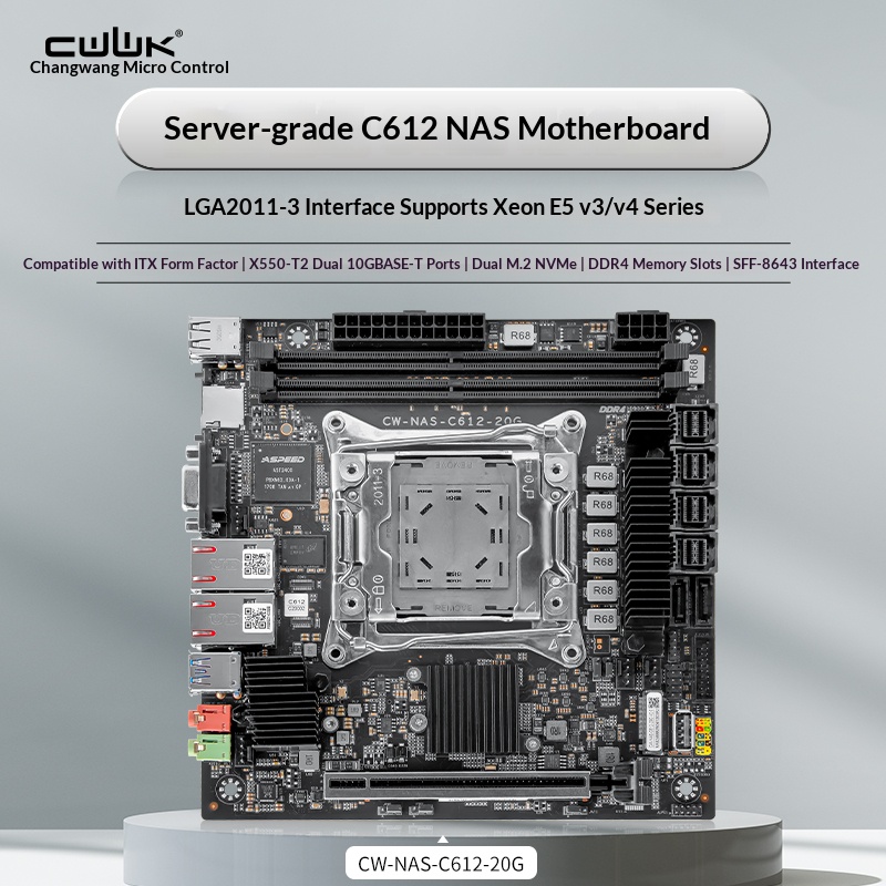 C612 LGA 2011-3 Xeon X99 Mothe - Nas Motherboard 8 Sata Mini Itx 评论和价格