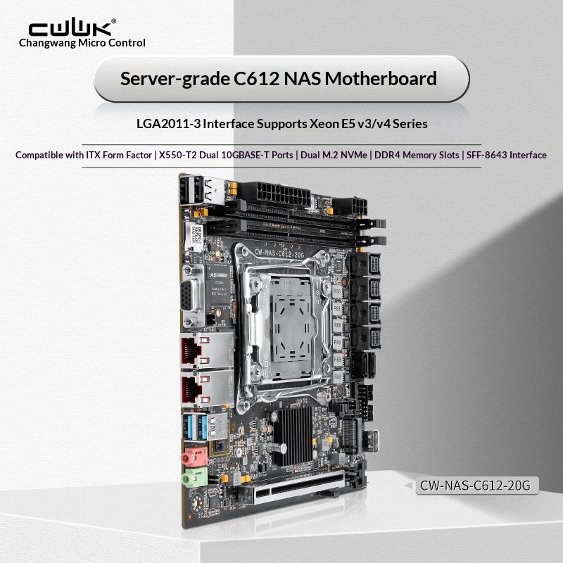 C612 LGA 2011-3 Xeon X99 Mothe - Nas Motherboard 8 Sata Mini Itx 评论和价格