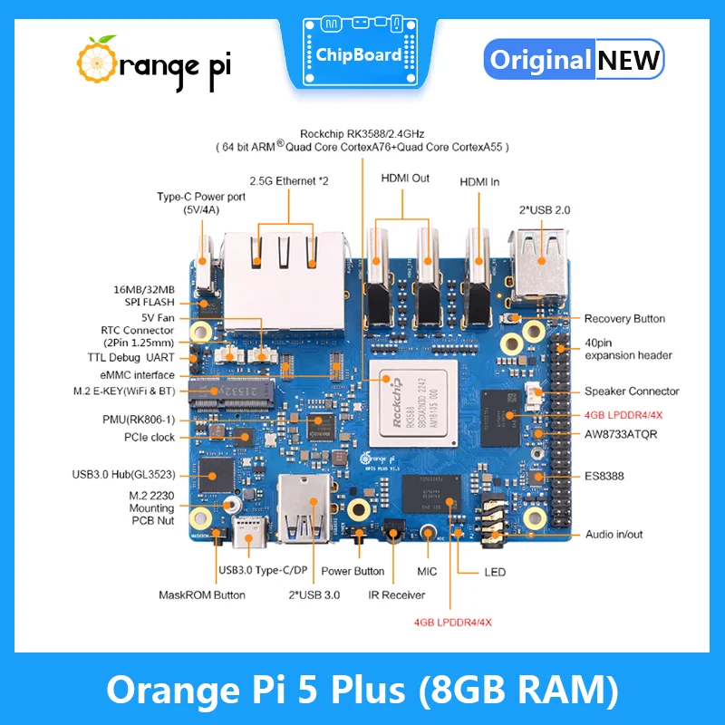 Orange Pi 5 Plus 8GB RAM RK358 - Orange Pi 5 Plus 16Gb 评论和价格