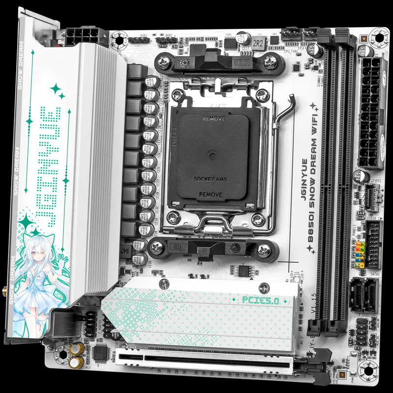 JGINYUE B850i Snow Dream WiFi  - Nas Motherboard 8 Sata Mini Itx 评论和价格