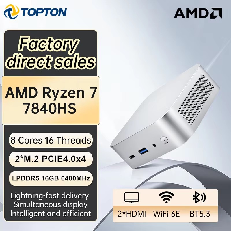 Topton Portable Gaming Mini PC - Amd Ryzen 7 7840Hs Mini Pc 评论和价格