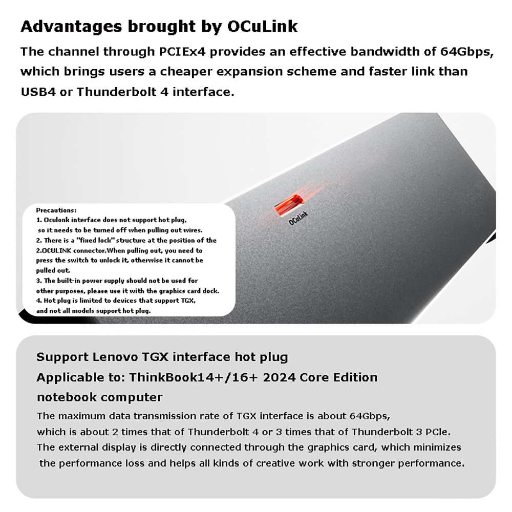 AG02/AG01 EGPU Dock with OCuLi - Oculink Egpu Mini Pc 评论和价格