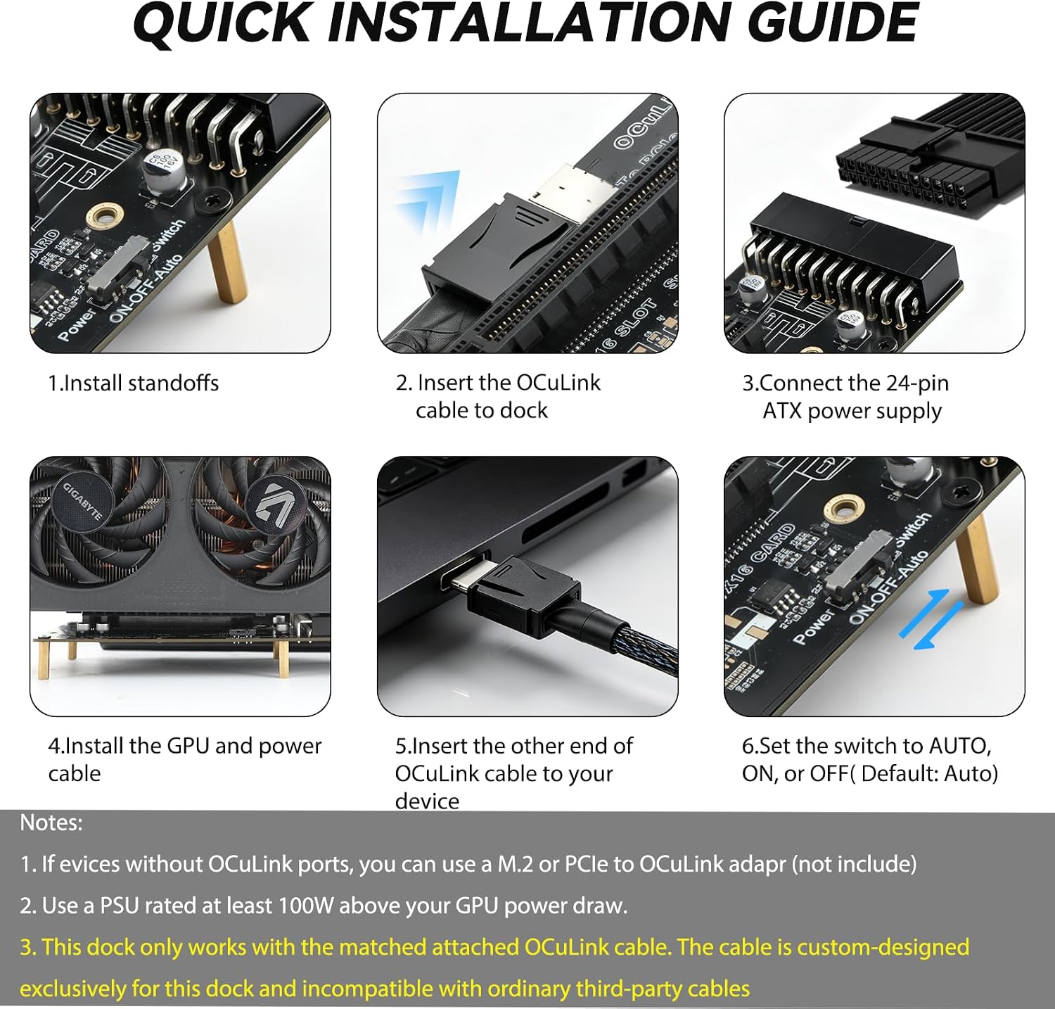 OCuLink PCIe 4.0 X4 64Gbps SFF - Oculink Egpu Mini Pc 评论和价格