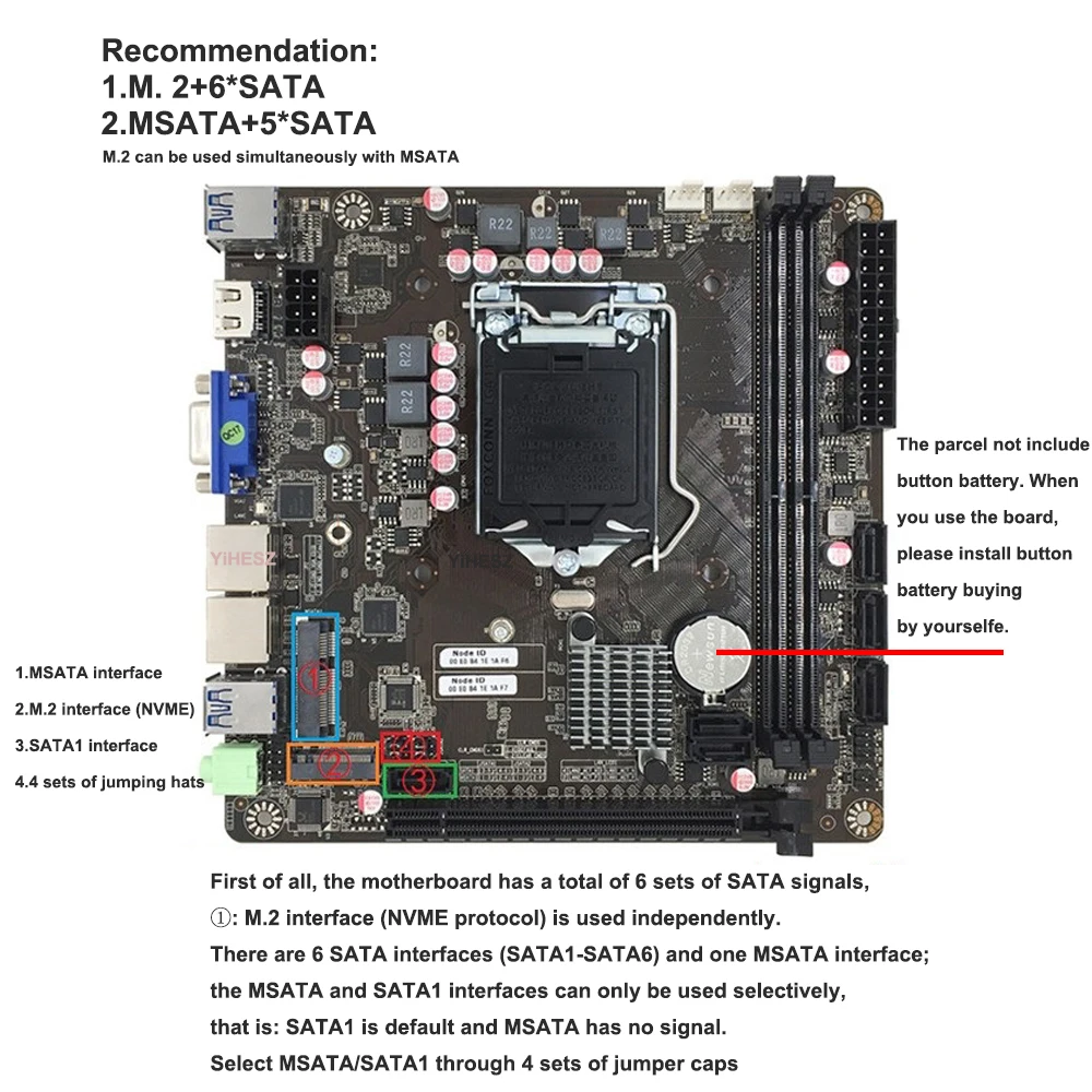 B365 Mini-ITX Motherboard LGA  - Nas Motherboard 8 Sata Mini Itx 评论和价格