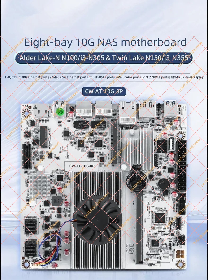 N150 N100 N305 Firewall Mother - Nas Motherboard 8 Sata Mini Itx 评论和价格